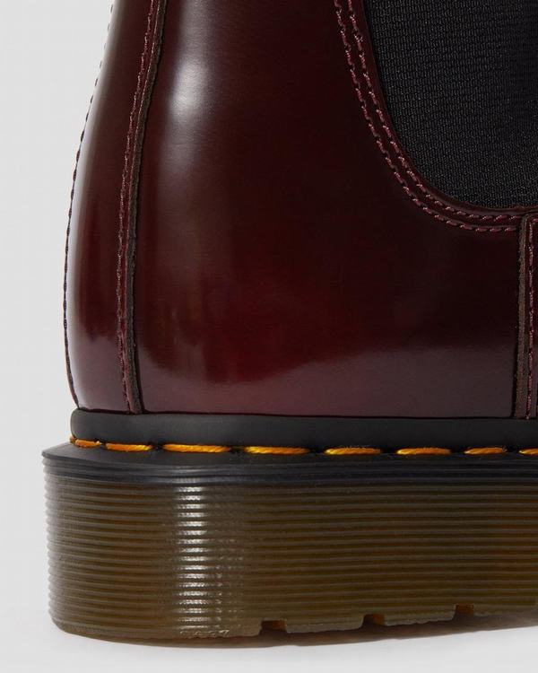 Dr Martens Dámské Chelsea Boty Vegan 2976 Červené, CZ-983157